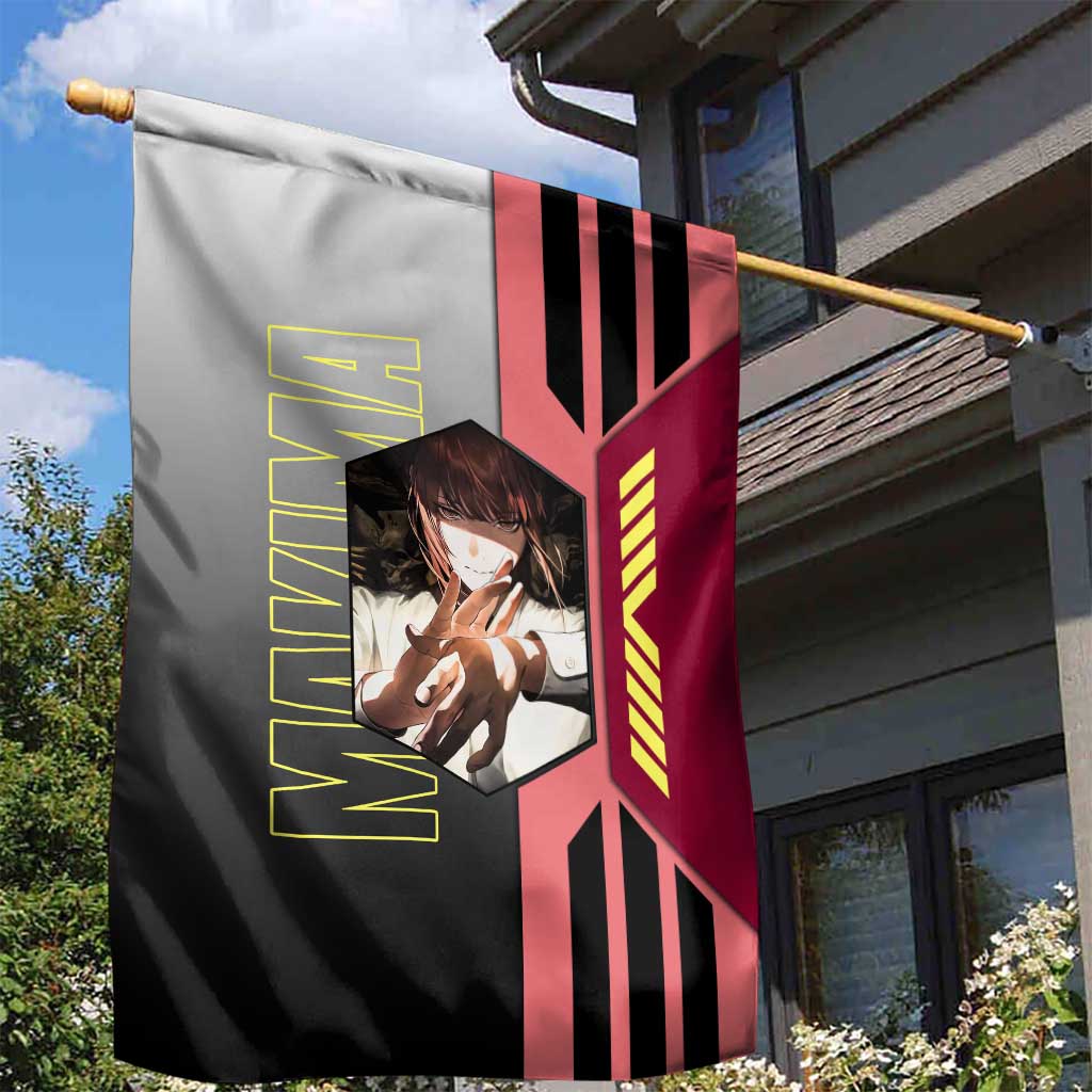 Makima from Chainsaw Man Garden Flag with Cool Posing and Character Design - The Mazicc