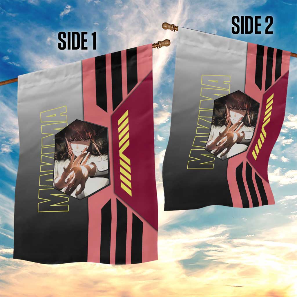 Makima from Chainsaw Man Garden Flag with Cool Posing and Character Design - The Mazicc