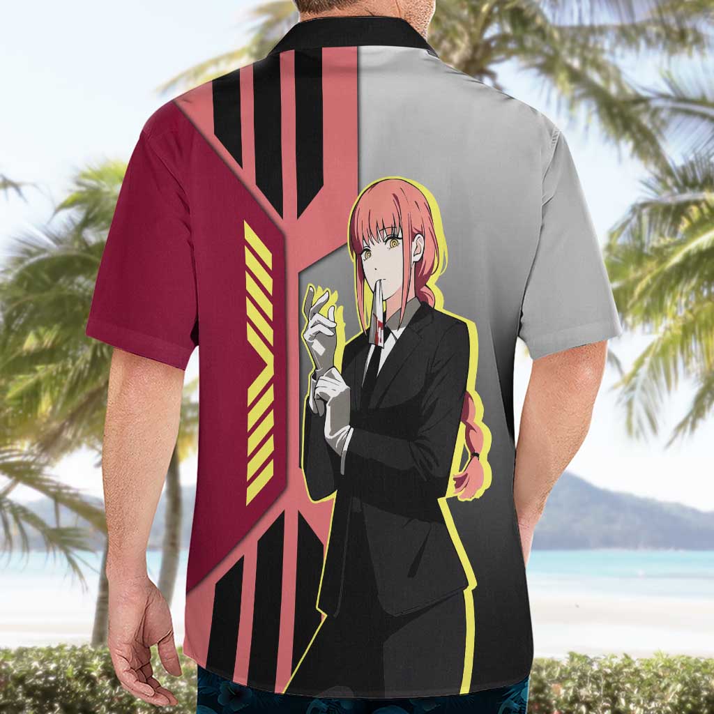 Makima from Chainsaw Man Hawaiian Shirt with Cool Posing and Character Design - The Mazicc