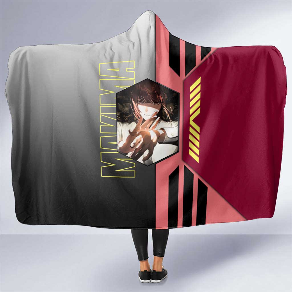 Makima from Chainsaw Man Hooded Blanket with Cool Posing and Character Design - The Mazicc