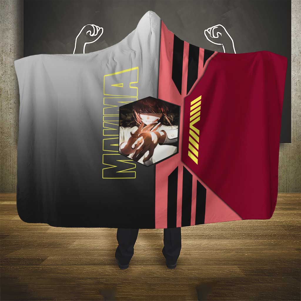 Makima from Chainsaw Man Hooded Blanket with Cool Posing and Character Design - The Mazicc