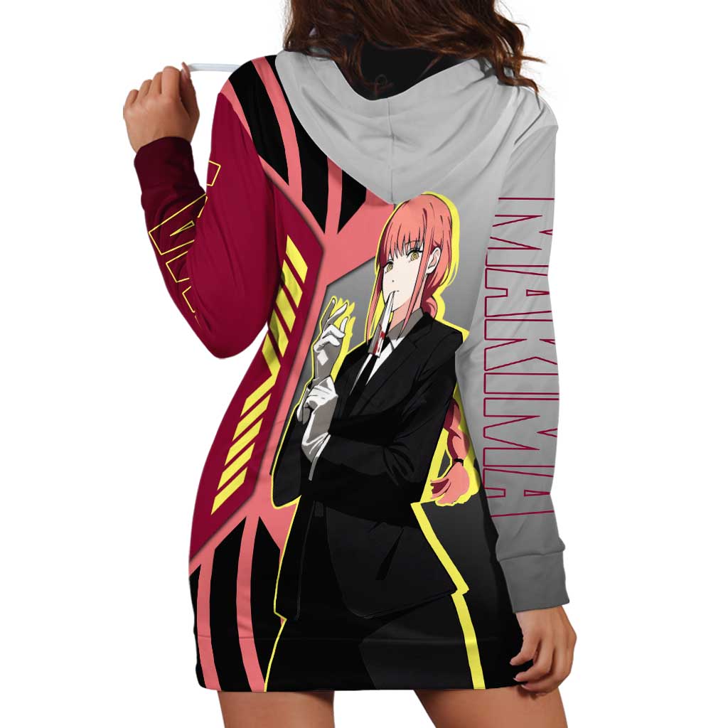 Makima from Chainsaw Man Hoodie Dress with Cool Posing and Character Design - The Mazicc