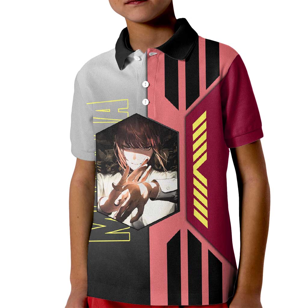 Makima from Chainsaw Man Kid Polo Shirt with Cool Posing and Character Design - The Mazicc