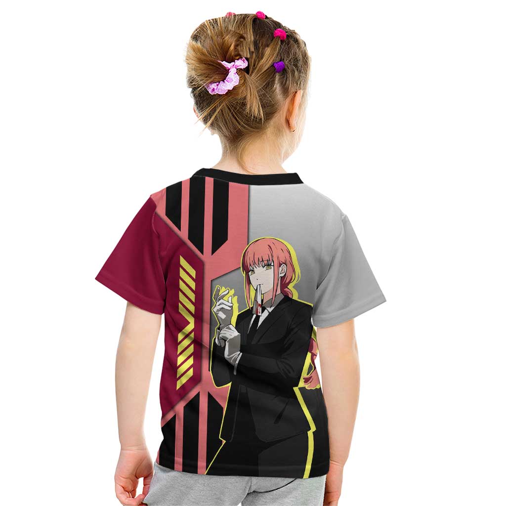 Makima from Chainsaw Man Kid T Shirt with Cool Posing and Character Design - The Mazicc