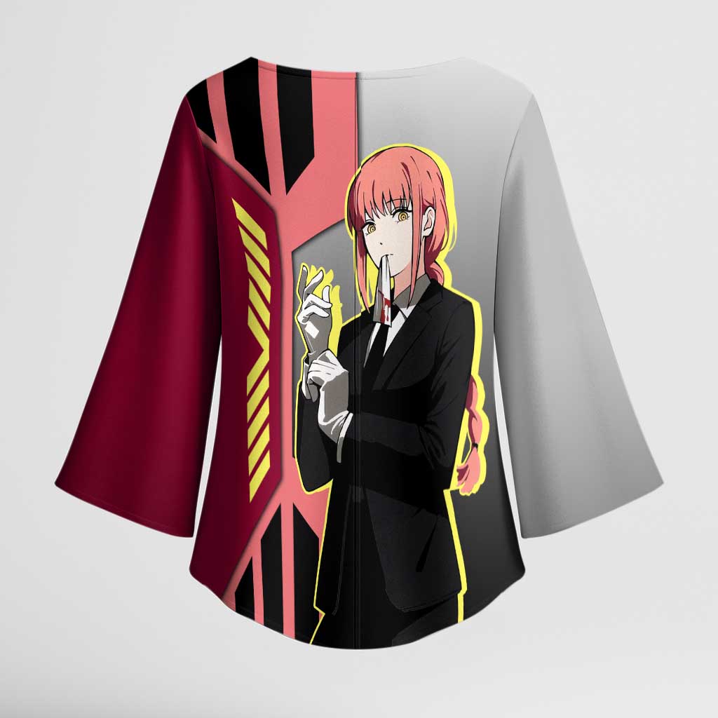 Makima from Chainsaw Man Kimono Sleeve Blouse with Cool Posing and Character Design - The Mazicc