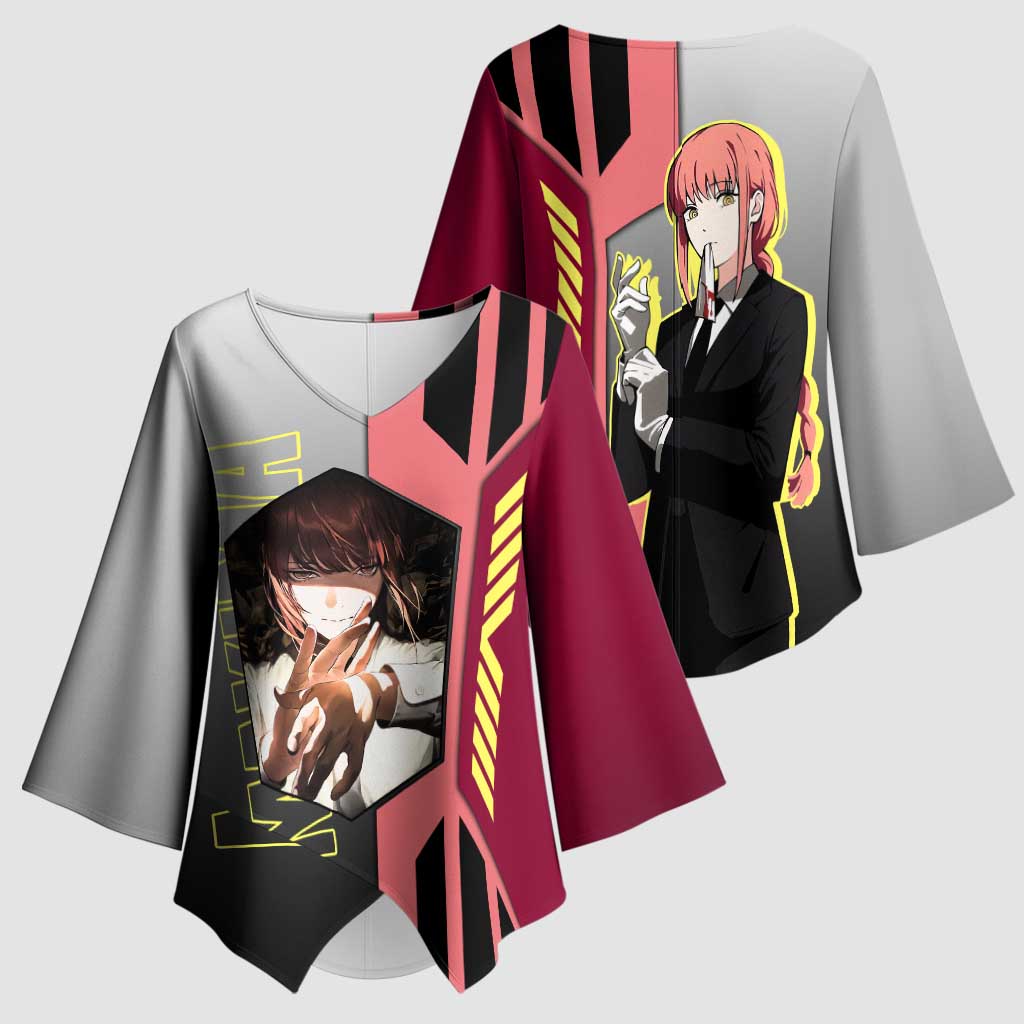 Makima from Chainsaw Man Kimono Sleeve Blouse with Cool Posing and Character Design - The Mazicc