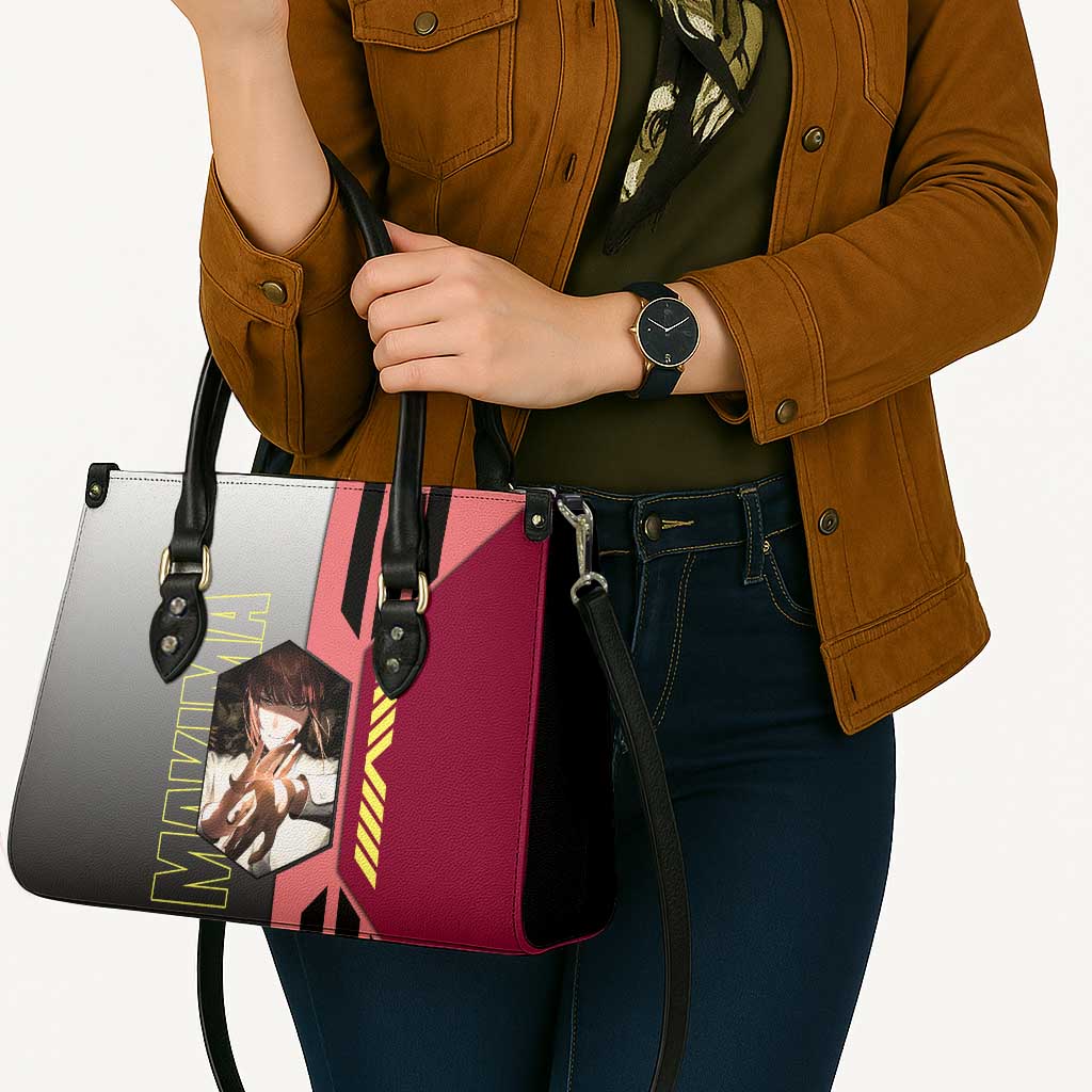Makima from Chainsaw Man Leather Bag with Cool Posing and Character Design - The Mazicc