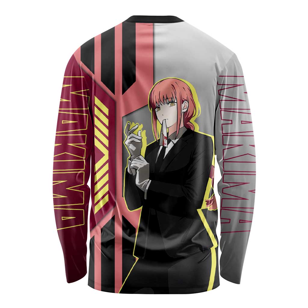 Makima from Chainsaw Man Long Sleeve Shirt with Cool Posing and Character Design - The Mazicc