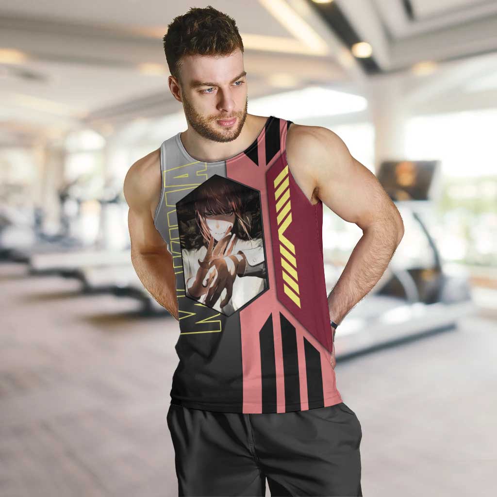 Makima from Chainsaw Man Men Tank Top with Cool Posing and Character Design - The Mazicc