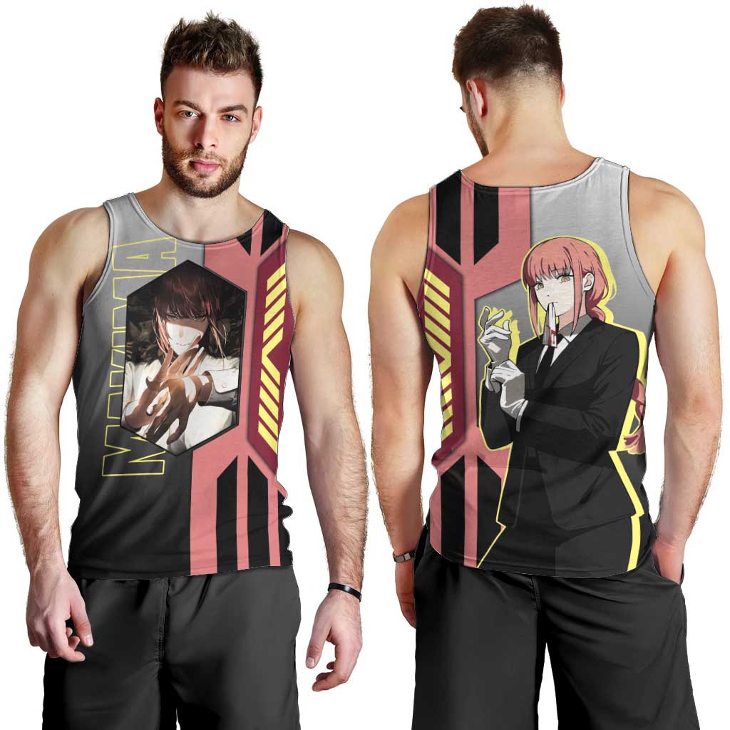 Makima from Chainsaw Man Men Tank Top with Cool Posing and Character Design - The Mazicc
