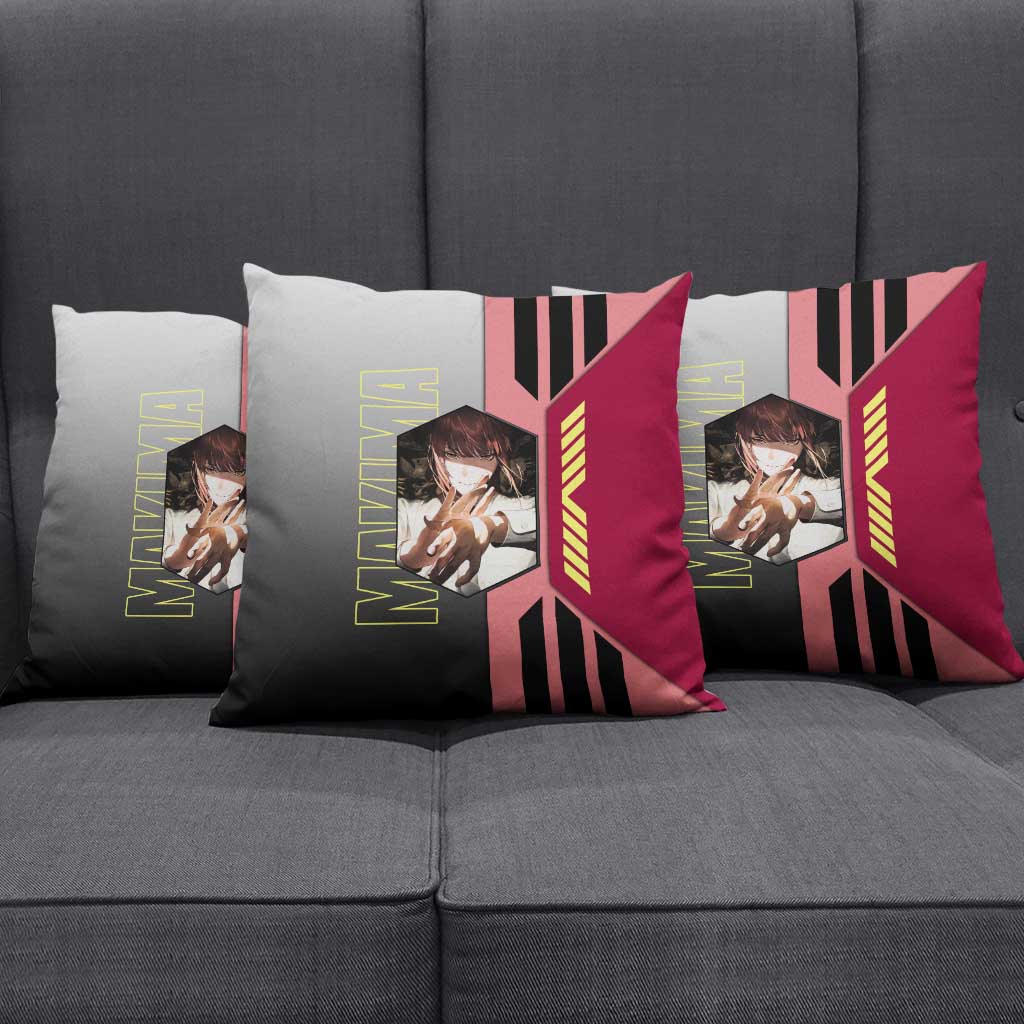 Makima from Chainsaw Man Pillow Cover with Cool Posing and Character Design - The Mazicc