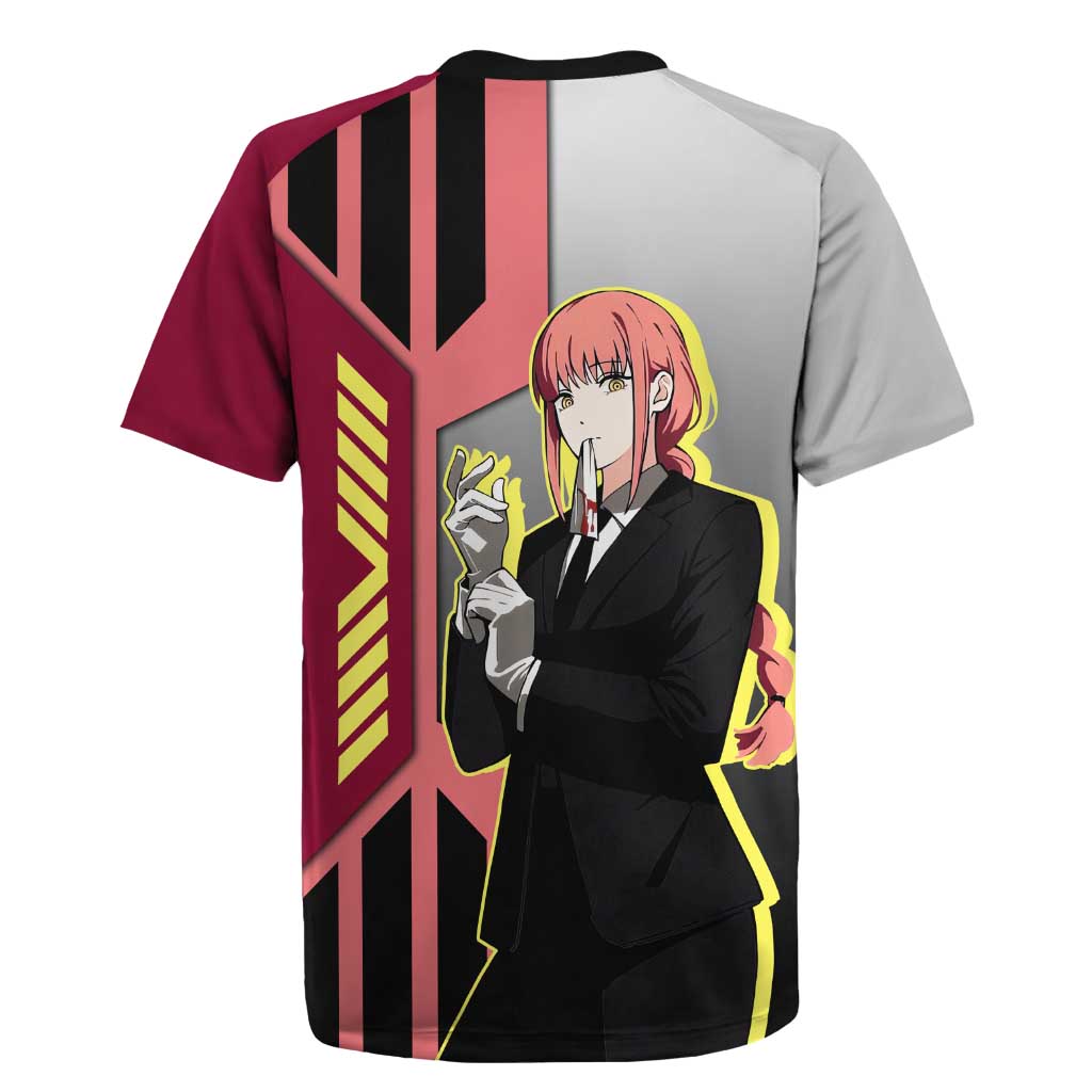 Makima from Chainsaw Man Rugby Jersey with Cool Posing and Character Design - The Mazicc