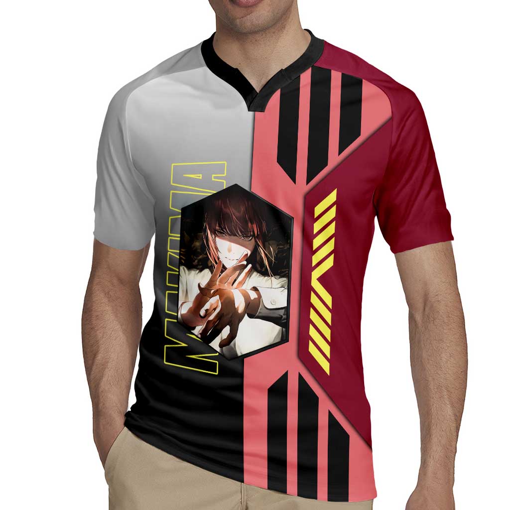 Makima from Chainsaw Man Rugby Jersey with Cool Posing and Character Design - The Mazicc