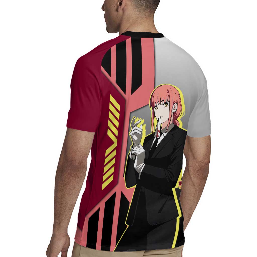 Makima from Chainsaw Man Rugby Jersey with Cool Posing and Character Design - The Mazicc