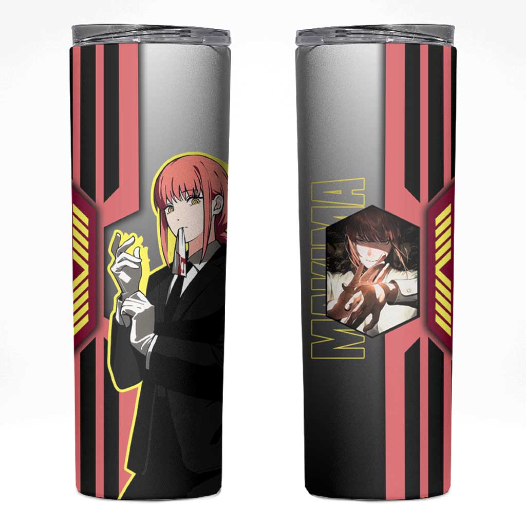 Makima from Chainsaw Man Skinny Tumbler with Cool Posing and Character Design - The Mazicc