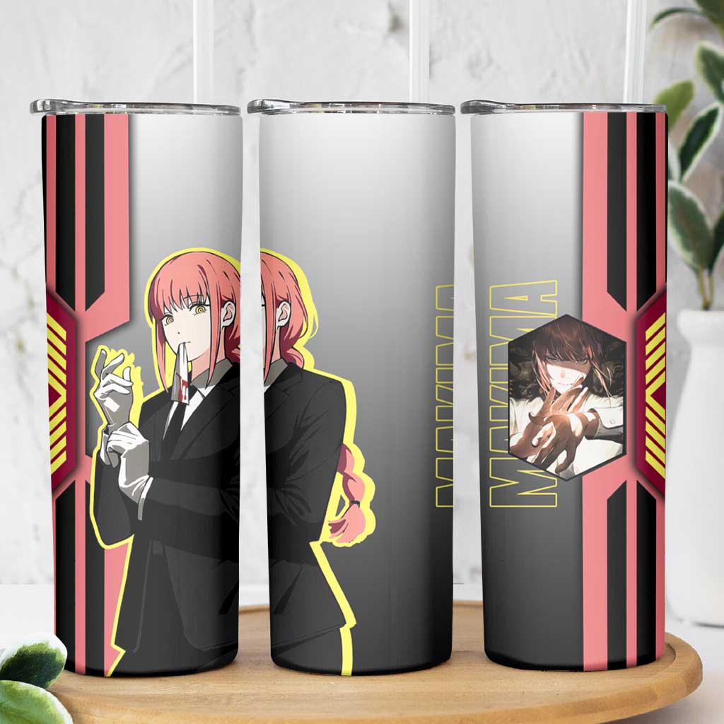 Makima from Chainsaw Man Skinny Tumbler with Cool Posing and Character Design - The Mazicc