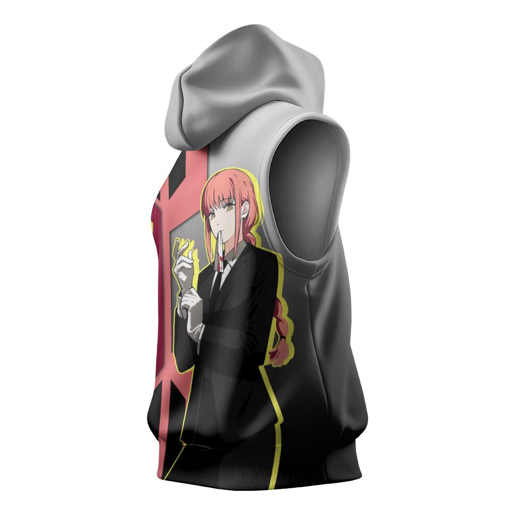 Makima from Chainsaw Man Sleeveless Hoodie with Cool Posing and Character Design - The Mazicc