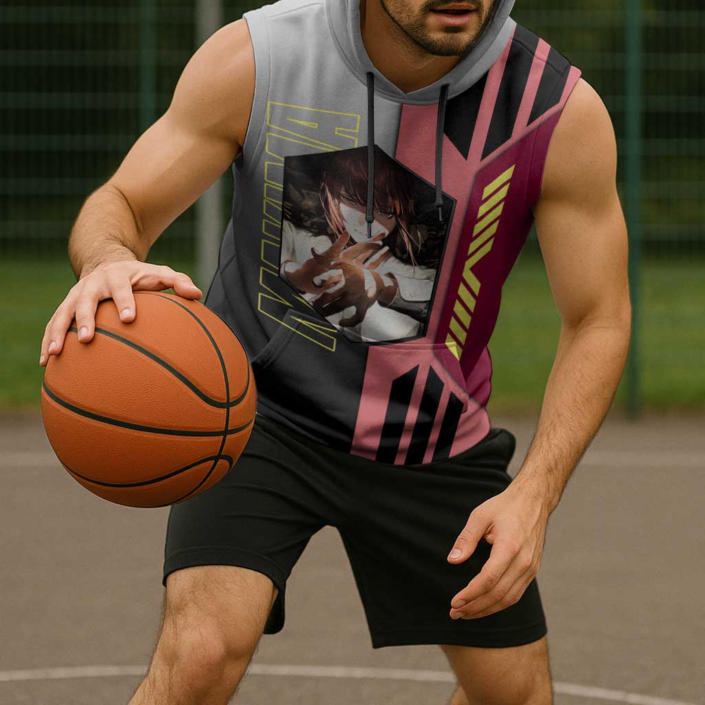 Makima from Chainsaw Man Sleeveless Hoodie with Cool Posing and Character Design - The Mazicc