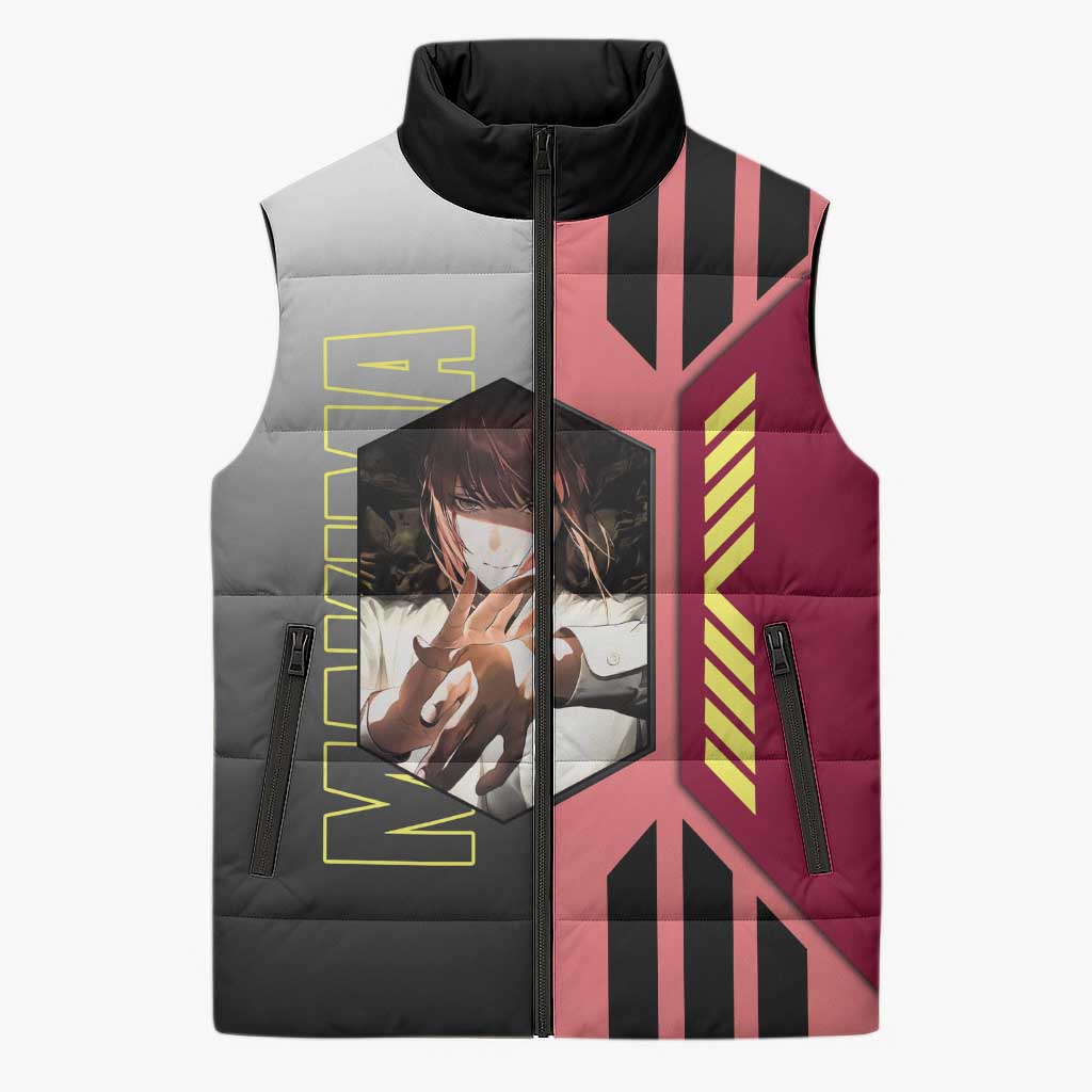 Makima from Chainsaw Man Sleeveless Puffer Jacket with Cool Posing and Character Design - The Mazicc