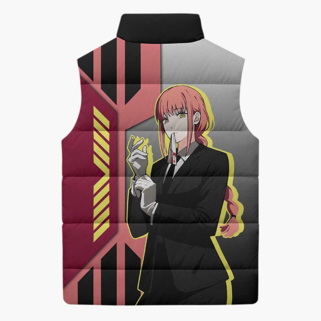 Makima from Chainsaw Man Sleeveless Puffer Jacket with Cool Posing and Character Design - The Mazicc