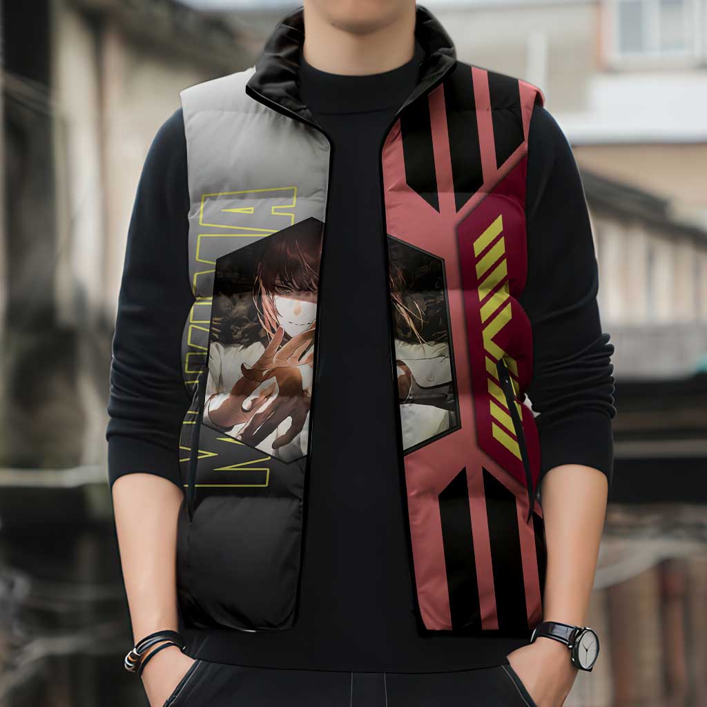 Makima from Chainsaw Man Sleeveless Puffer Jacket with Cool Posing and Character Design - The Mazicc