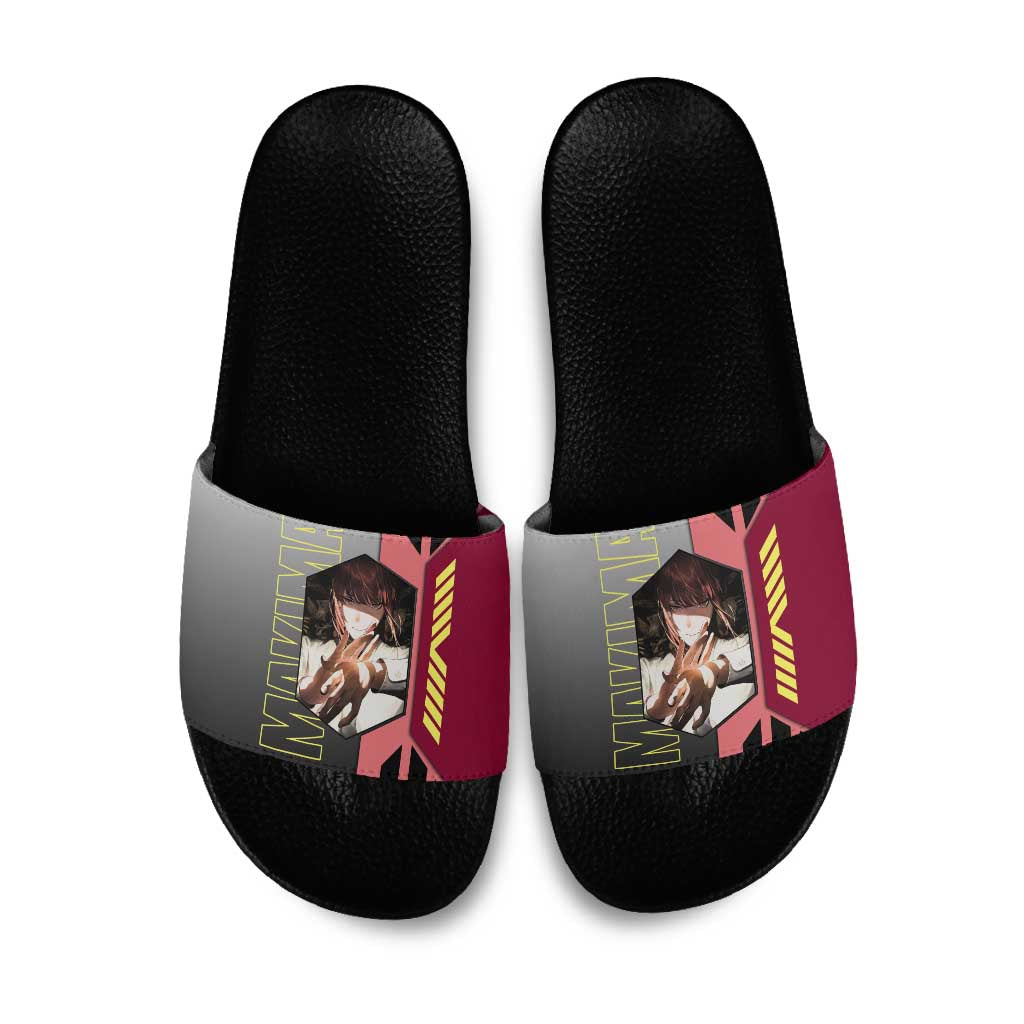 Makima from Chainsaw Man Slide Sandals with Cool Posing and Character Design - The Mazicc