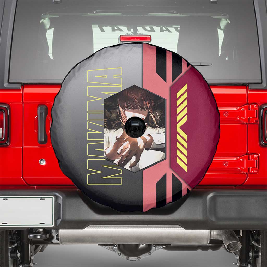 Makima from Chainsaw Man Spare Tire Cover with Cool Posing and Character Design - The Mazicc