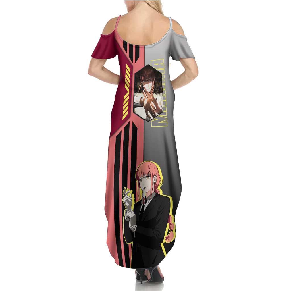 Makima from Chainsaw Man Summer Maxi Dress with Cool Posing and Character Design - The Mazicc