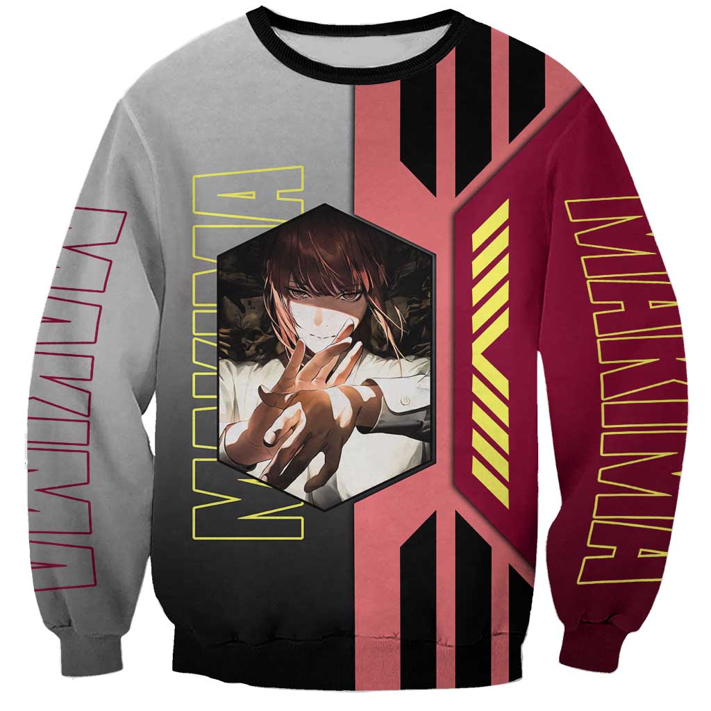Makima from Chainsaw Man Sweatshirt with Cool Posing and Character Design - The Mazicc