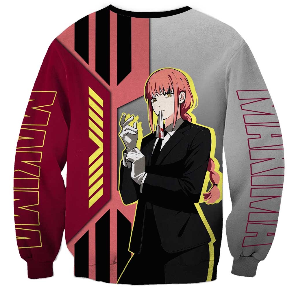 Makima from Chainsaw Man Sweatshirt with Cool Posing and Character Design - The Mazicc