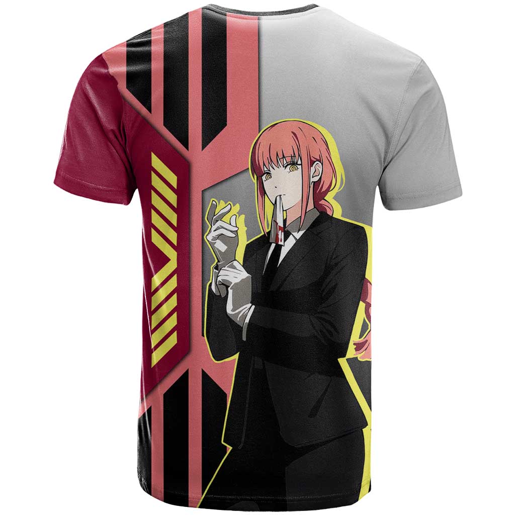 Makima from Chainsaw Man T Shirt with Cool Posing and Character Design - The Mazicc