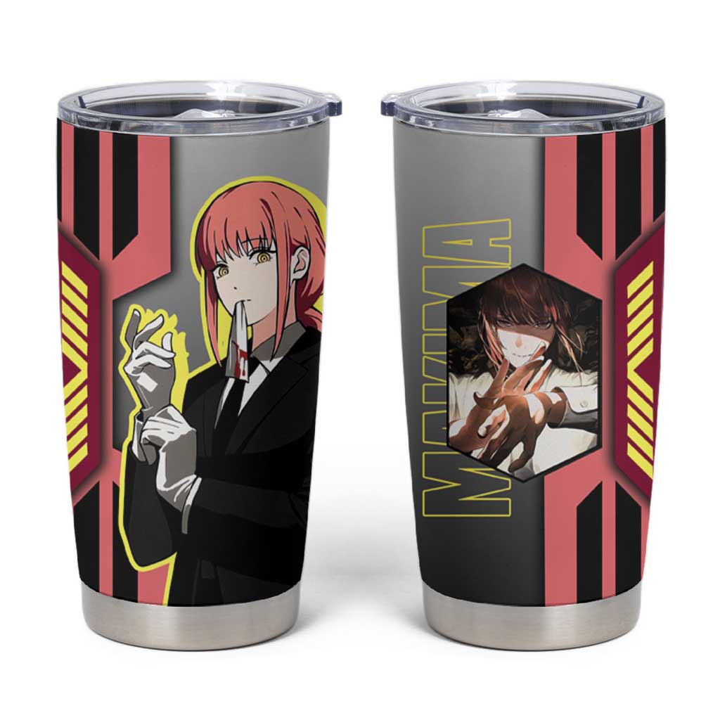 Makima from Chainsaw Man Tumbler Cup with Cool Posing and Character Design - The Mazicc