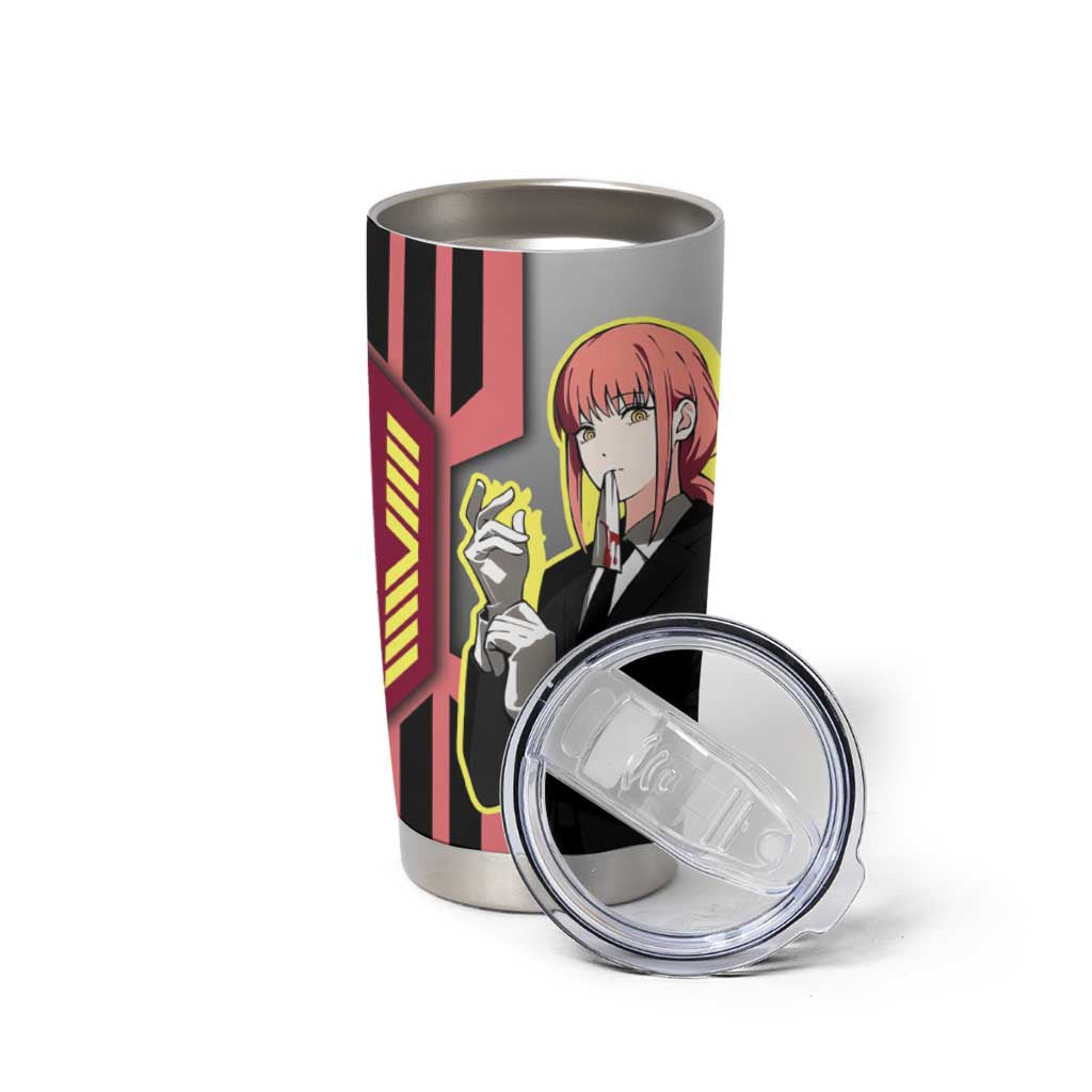 Makima from Chainsaw Man Tumbler Cup with Cool Posing and Character Design - The Mazicc
