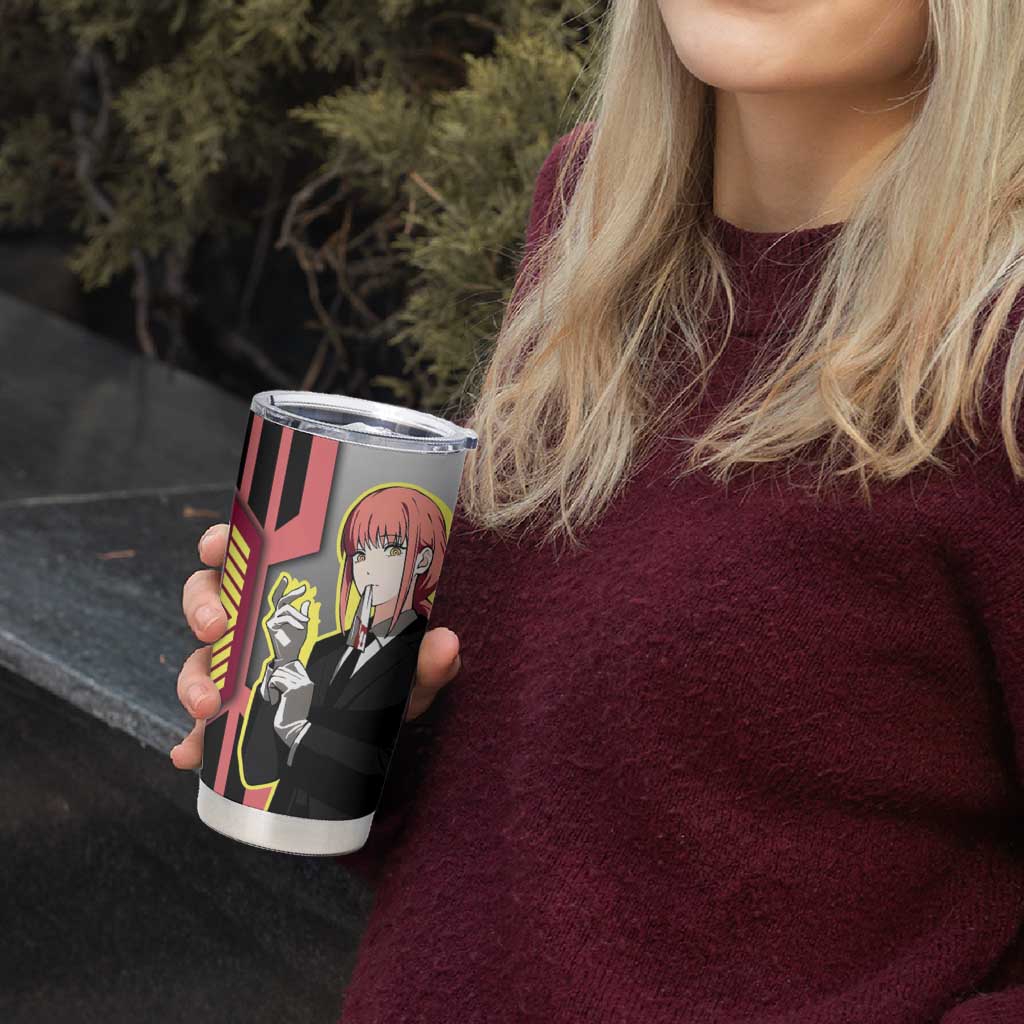 Makima from Chainsaw Man Tumbler Cup with Cool Posing and Character Design - The Mazicc