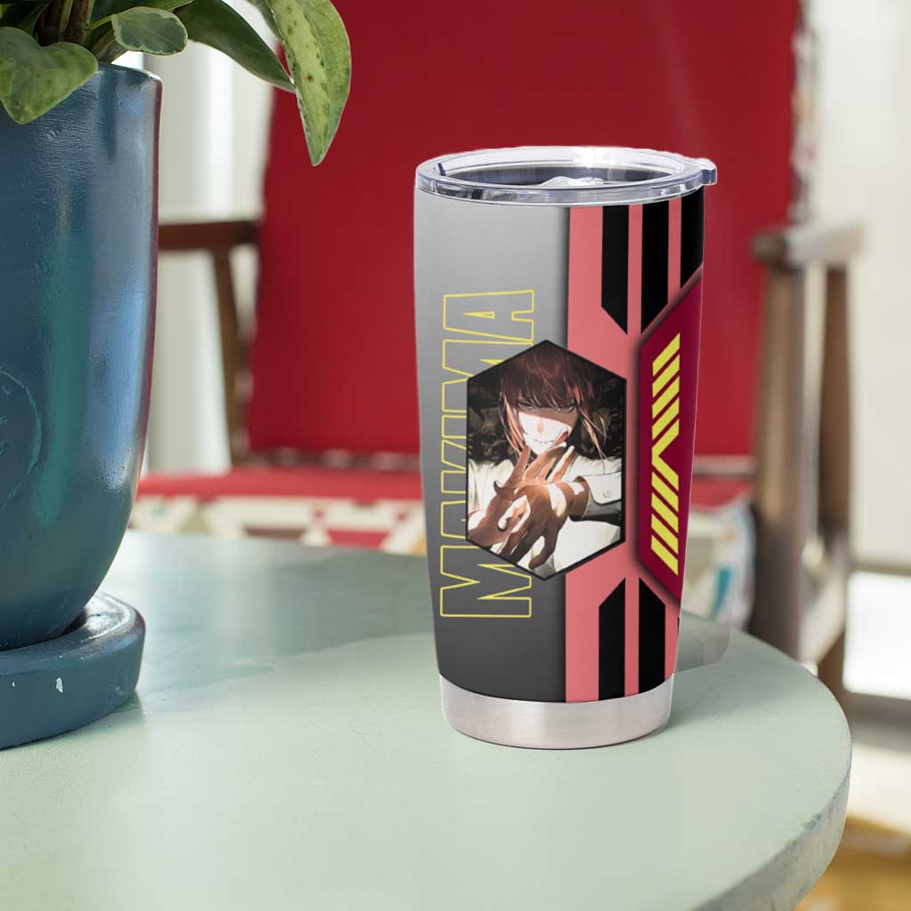 Makima from Chainsaw Man Tumbler Cup with Cool Posing and Character Design - The Mazicc
