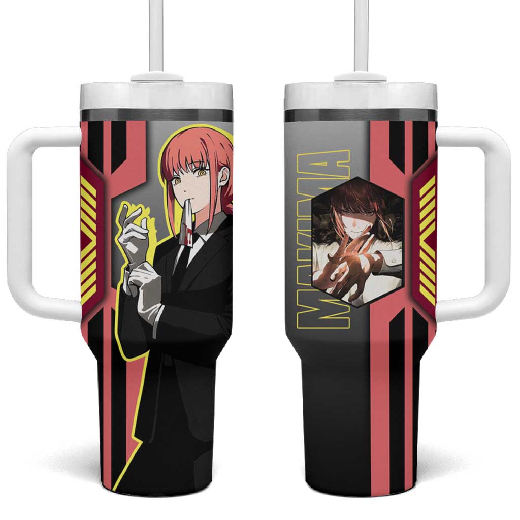 Makima from Chainsaw Man Tumbler With Handle with Cool Posing and Character Design - The Mazicc