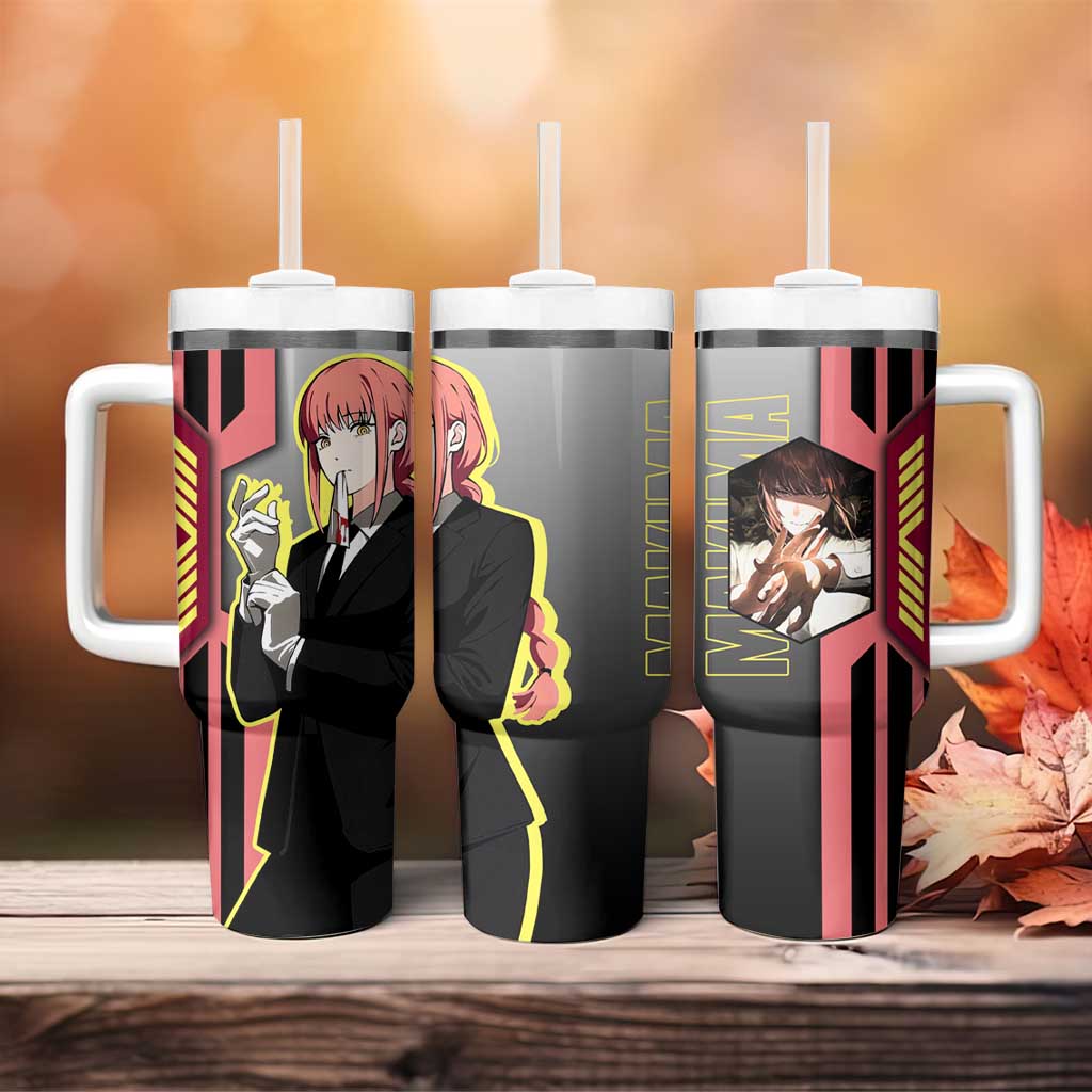 Makima from Chainsaw Man Tumbler With Handle with Cool Posing and Character Design - The Mazicc