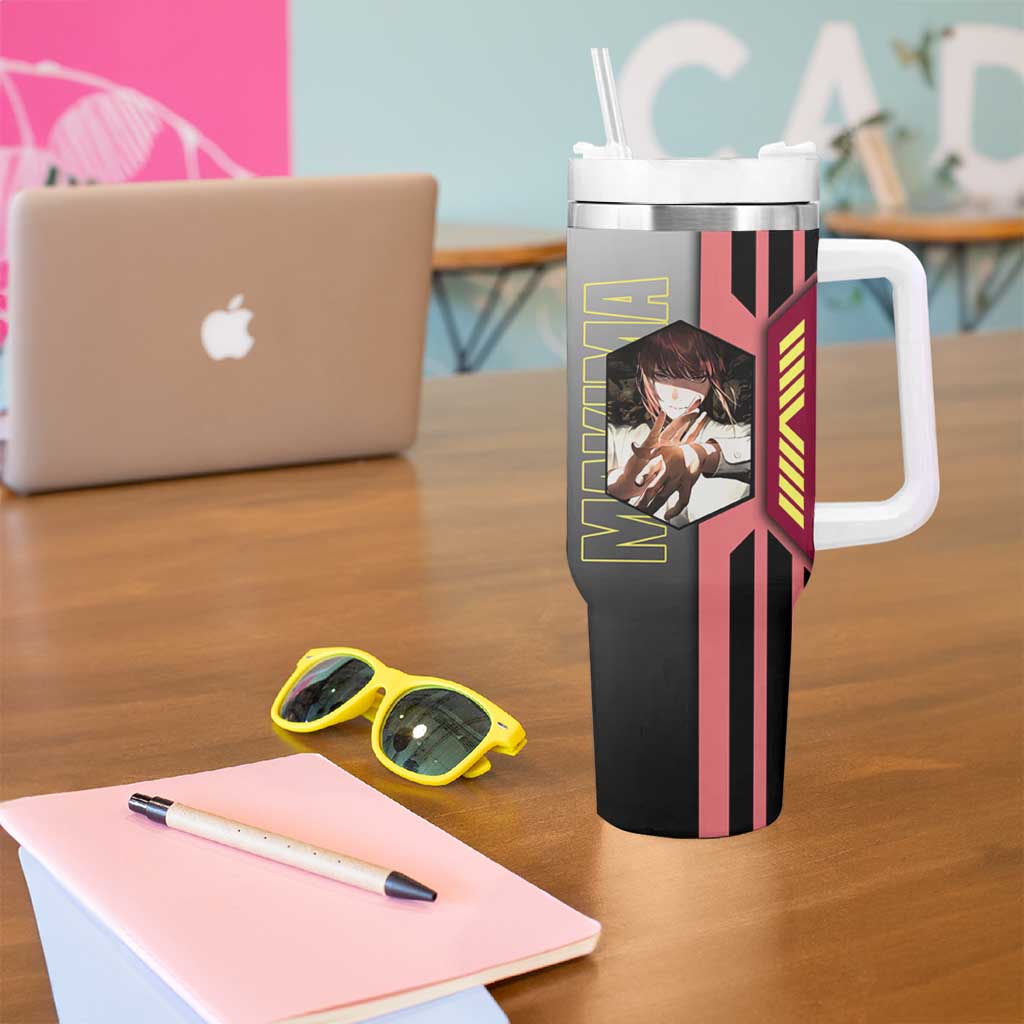 Makima from Chainsaw Man Tumbler With Handle with Cool Posing and Character Design - The Mazicc