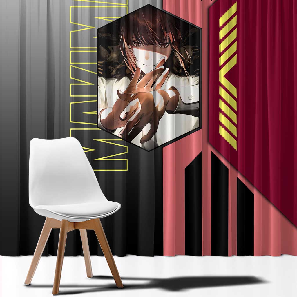Makima from Chainsaw Man Window Curtain with Cool Posing and Character Design - The Mazicc