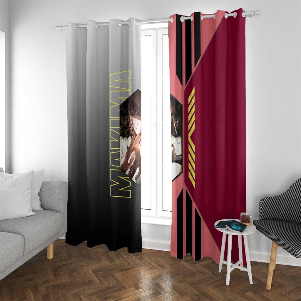 Makima from Chainsaw Man Window Curtain with Cool Posing and Character Design - The Mazicc