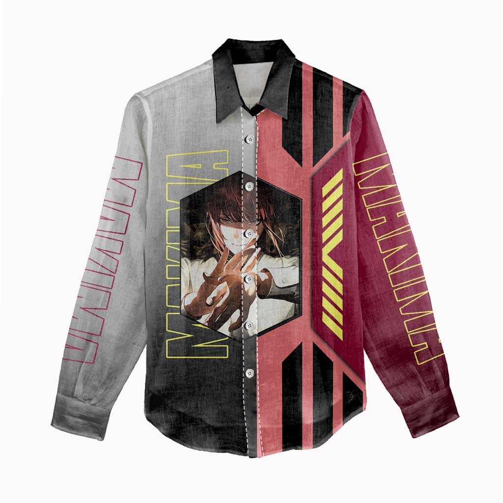 Makima from Chainsaw Man Women Casual Shirt with Cool Posing and Character Design - The Mazicc
