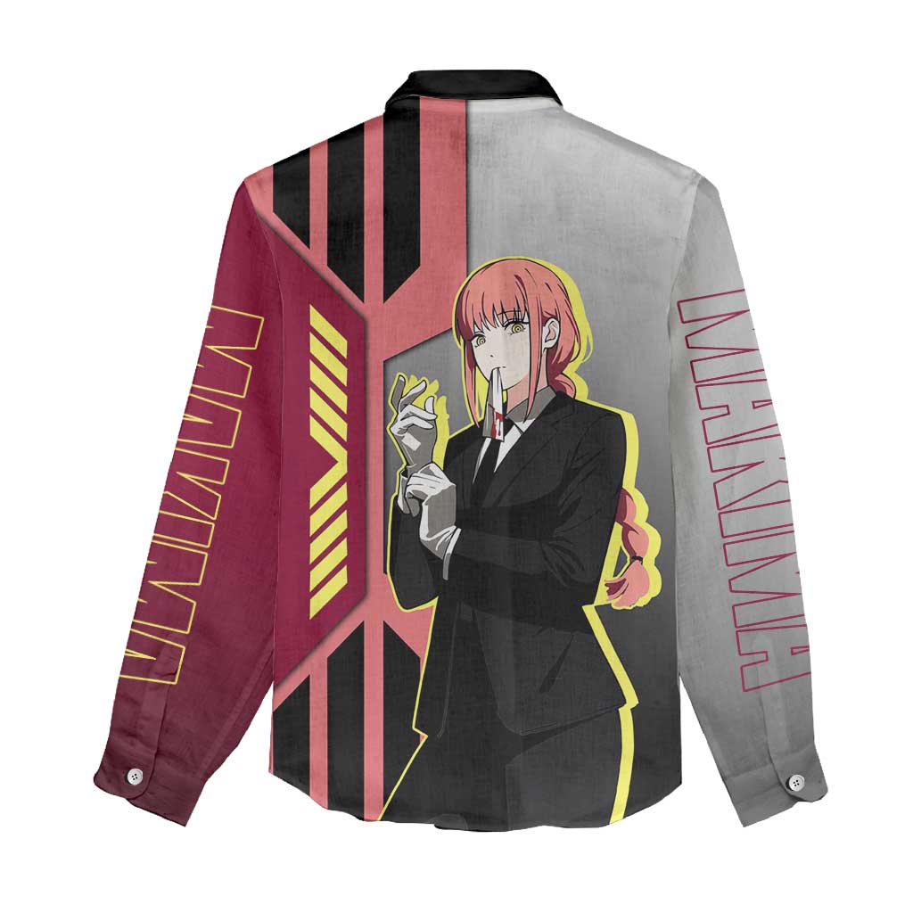 Makima from Chainsaw Man Women Casual Shirt with Cool Posing and Character Design - The Mazicc