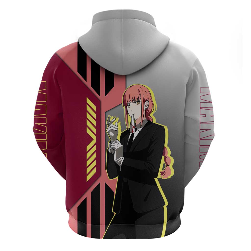 Makima from Chainsaw Man Zip Hoodie with Cool Posing and Character Design - The Mazicc