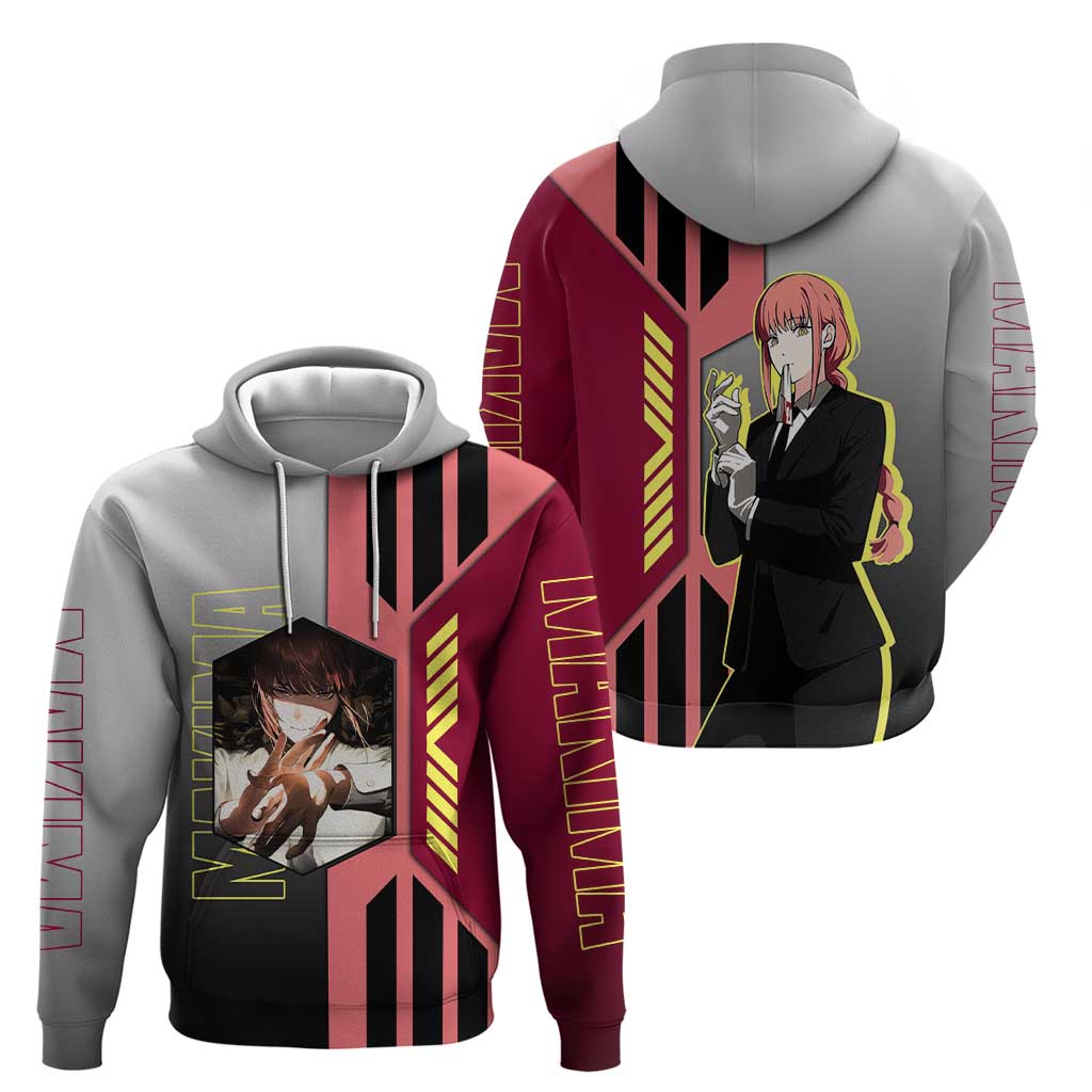 Makima from Chainsaw Man Zip Hoodie with Cool Posing and Character Design - The Mazicc