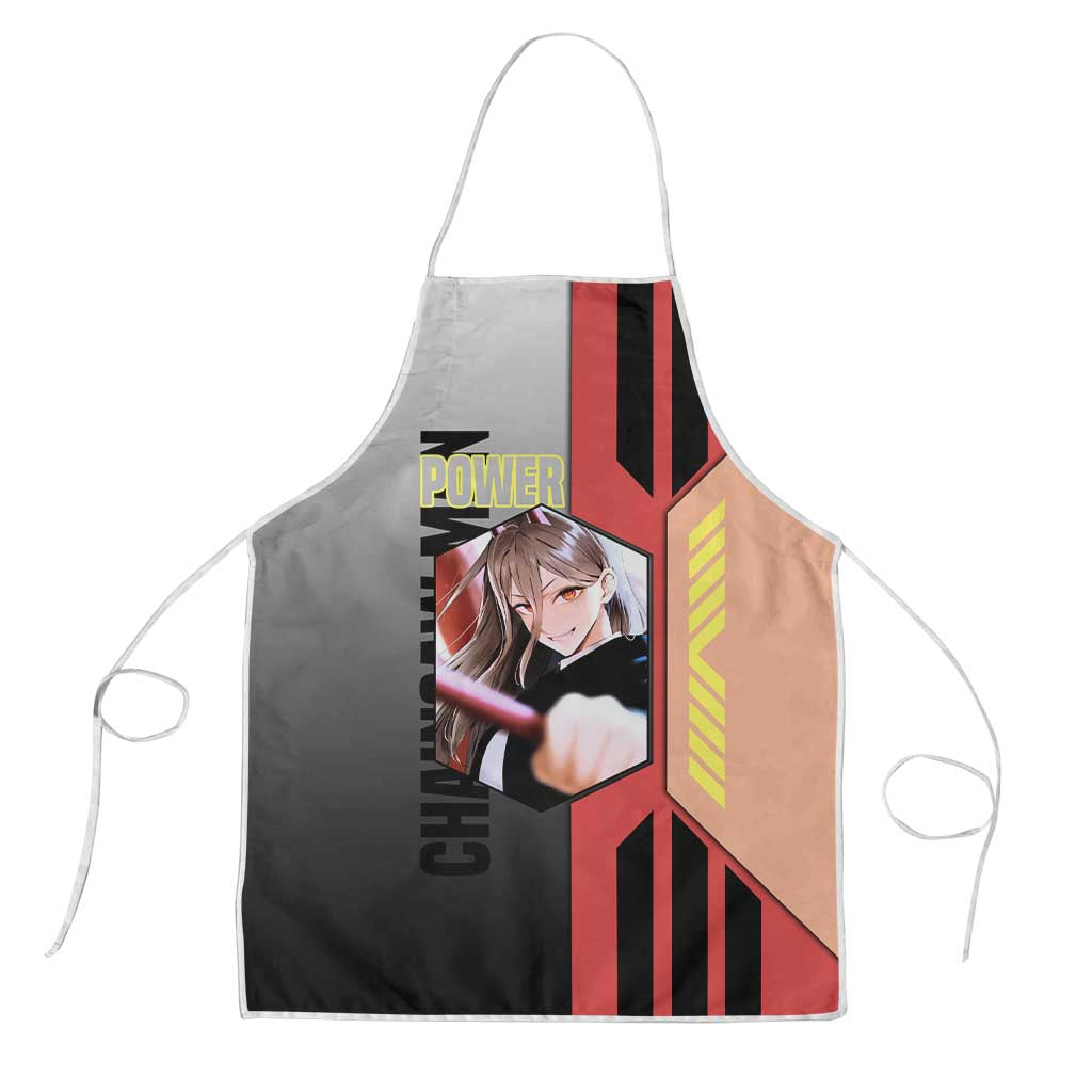 Power from Chainsaw Man Apron with Cat in Hand and Stylish Pose Design - The Mazicc