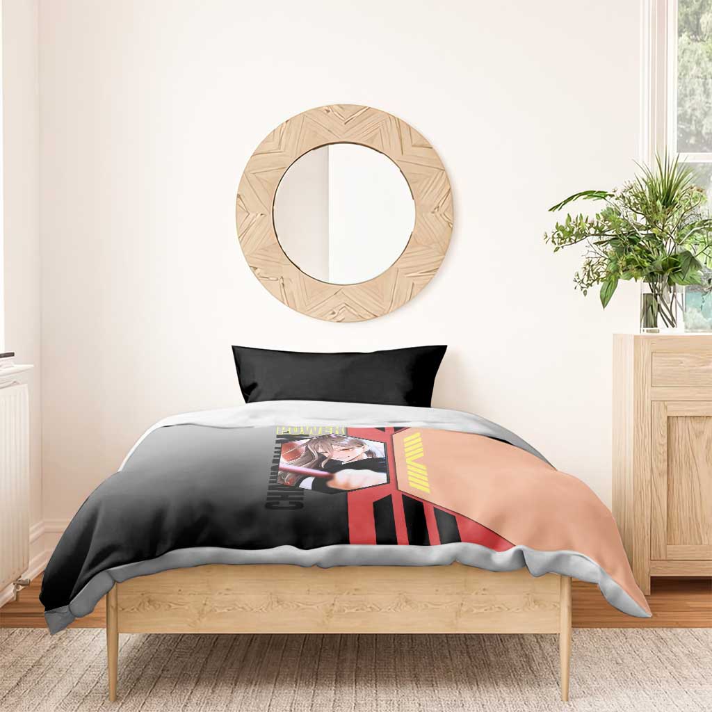 Power from Chainsaw Man Bedding Set with Cat in Hand and Stylish Pose Design - The Mazicc