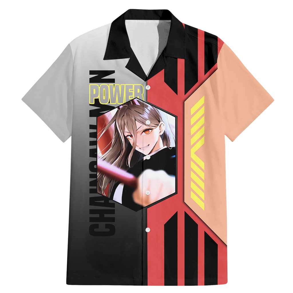 Power from Chainsaw Man Family Matching Mermaid Dress and Hawaiian Shirt with Cat in Hand and Stylish Pose Design - The Mazicc