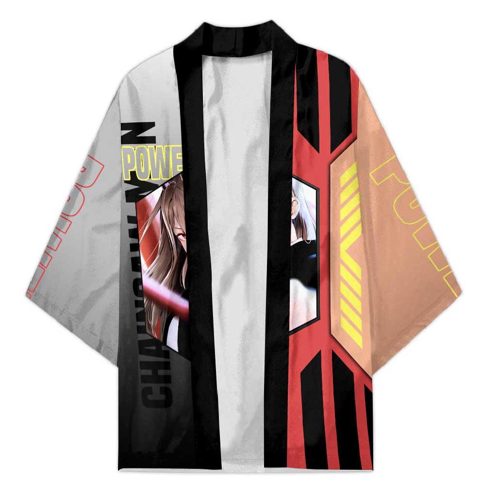 Power from Chainsaw Man Kimono with Cat in Hand and Stylish Pose Design - The Mazicc