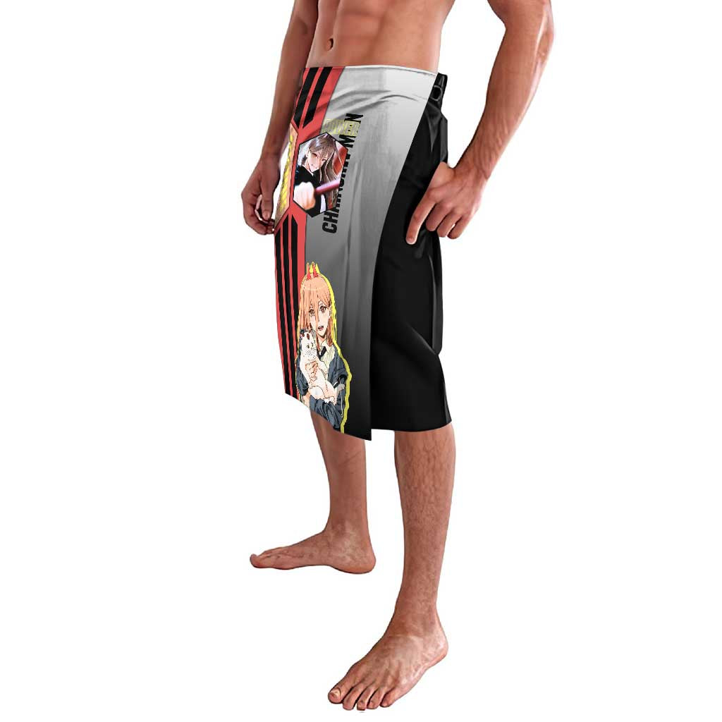 Power from Chainsaw Man Lavalava with Cat in Hand and Stylish Pose Design - The Mazicc