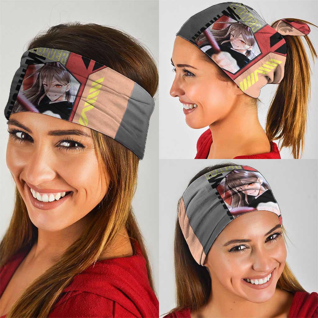 Power from Chainsaw Man Neck Gaiter with Cat in Hand and Stylish Pose Design - The Mazicc